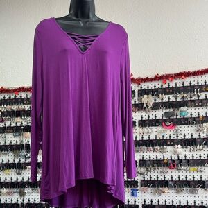 Lane Bryant Vibrant Purple Tunic Top